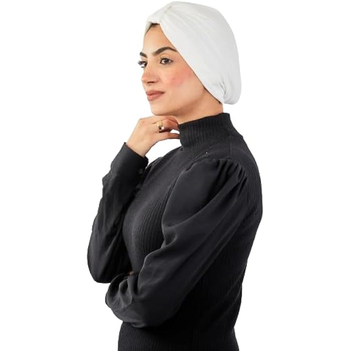 Tie Shop Women Knotted Cotton Turban OF00CO7683 - Free Size - Off White - Image 2
